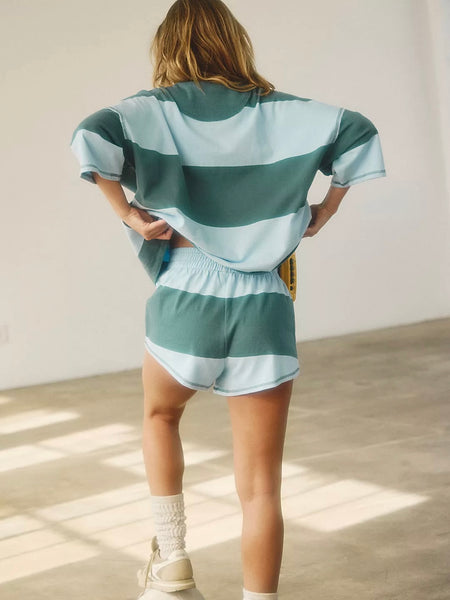 Free People Retro Rugby Set - Heritage Green Combo