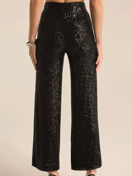 ZSupply Skylar Sequin Cropped Pant - Black