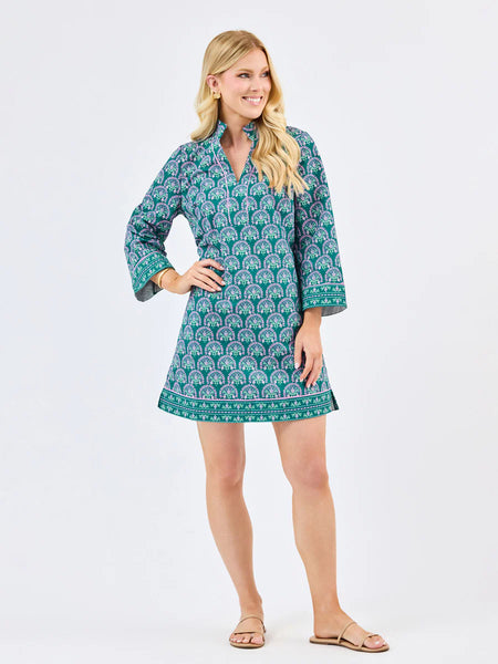 Brenda Dress- Sunshower Flora Ocean