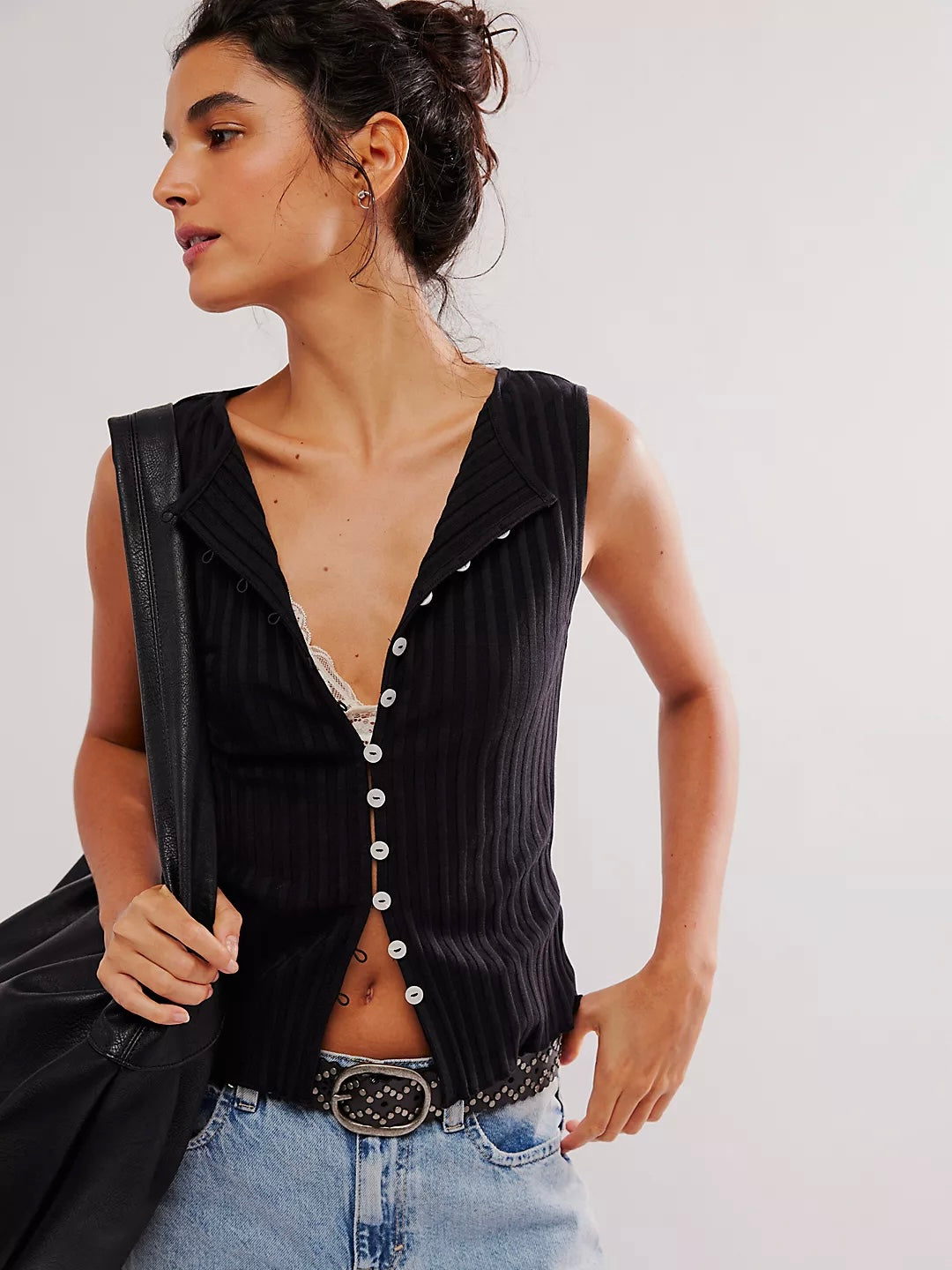 Free People Tilly Vest - Black