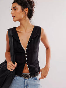 Free People Tilly Vest - Black