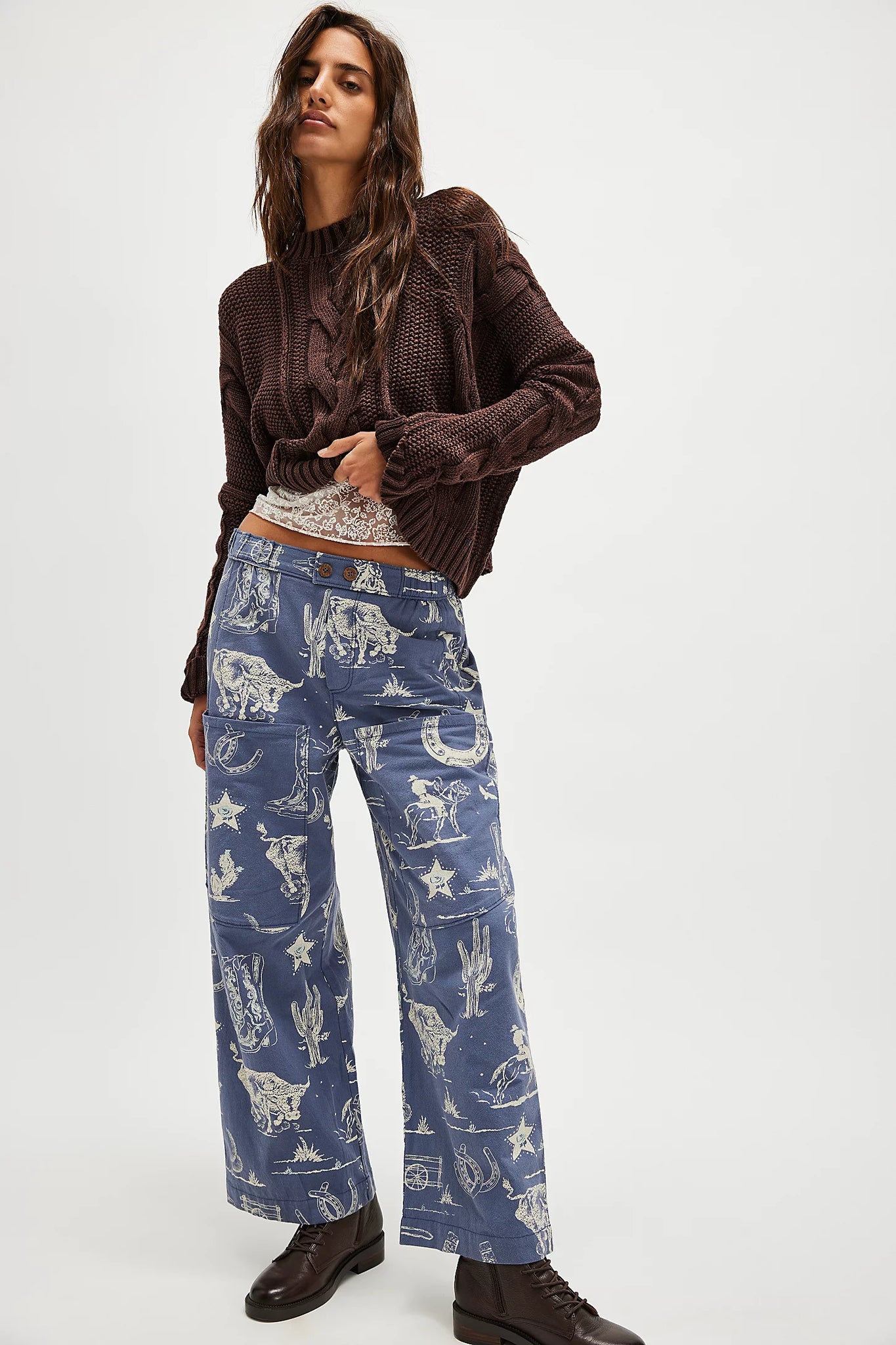 Free People Seaside Pull-On Pant Rodeo