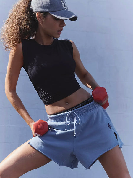 Free People Knockout Shorts - Dark Slate