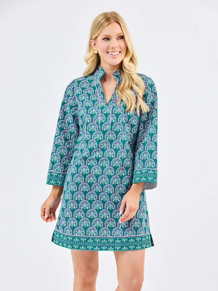 Brenda Dress- Sunshower Flora Ocean