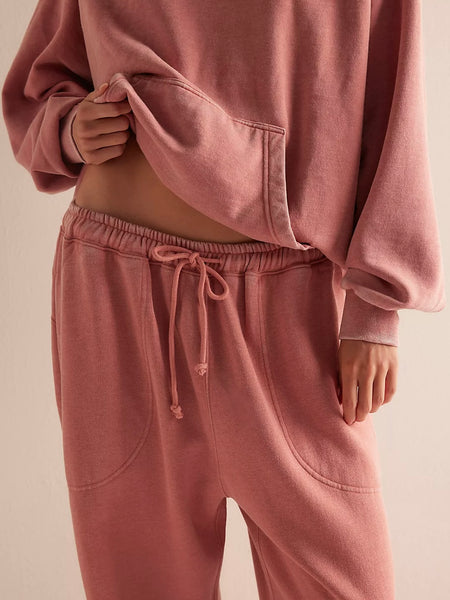 Free People Slow It Down Joggers - Rose Dawn