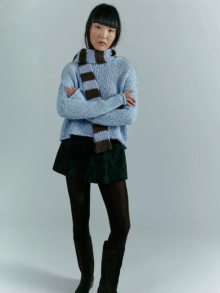 Free People Opal Rollneck Sweater - Cashmere Blue