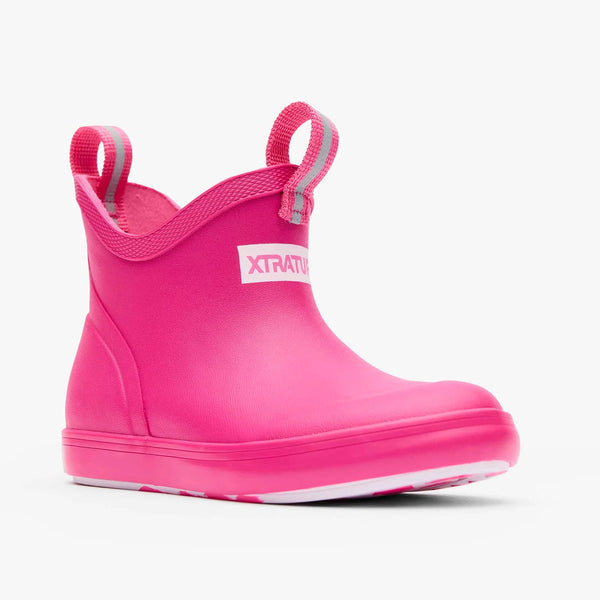 XtraTuf Kids’ Ankle Deck Boot - Neon Pink