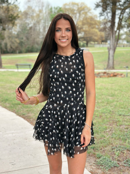 Free People Raven Printed Mini Dress - Night Combo