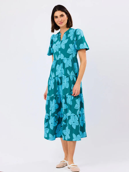 Kinsley Dress- Lagoon Bloom Ocean