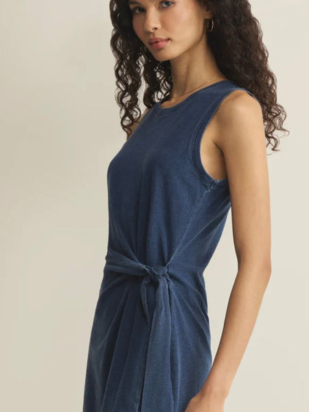 ZSupply Mattie Denim Jersey Mini Dress - Indigo
