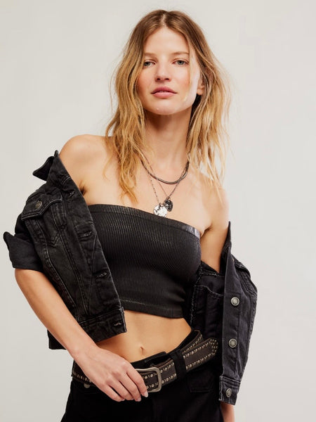 Free People Amelia Foil Bandeau - Black Combo