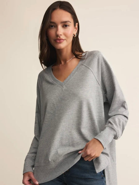 ZSupply Modern V-Neck Weekender - Heather Grey