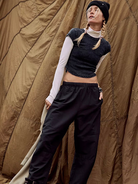 Free People Game Day Pants - Black