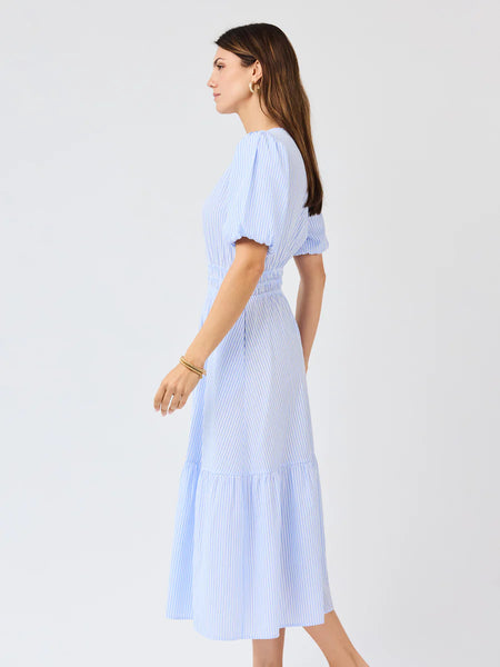 Ivy Dress- Blue & White Seersucker