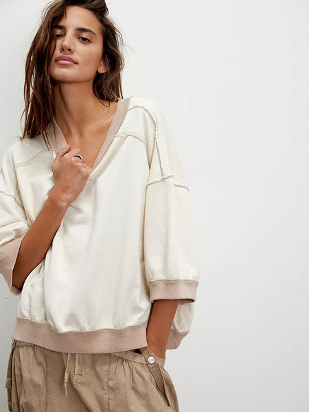 Free People Everything Pullover - Nilla Cream