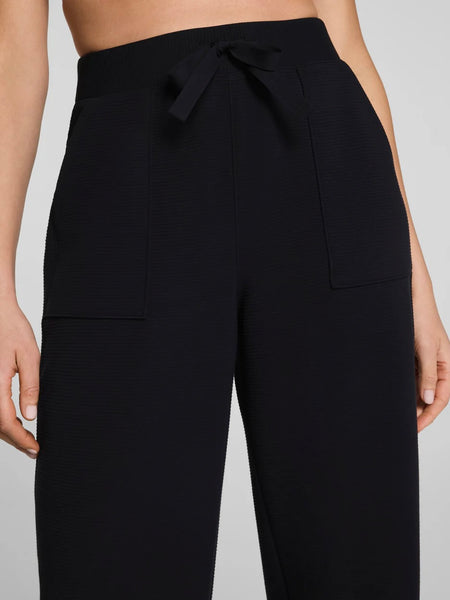 SPANX Air Essentials French Rib Barrel Leg Pant - Very Black