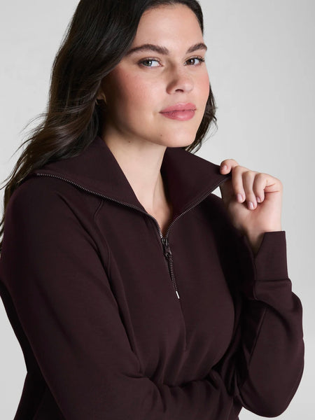SPANX AirEssential Half Zip - Truffle Brown