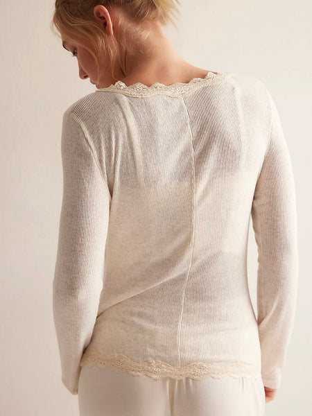 Free People Big Love Rib Cardi - Oatmeal