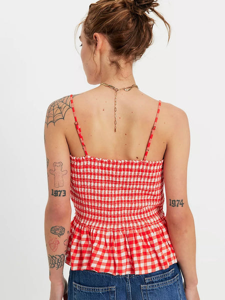 Free People Sundance Tank - Red Gingham
