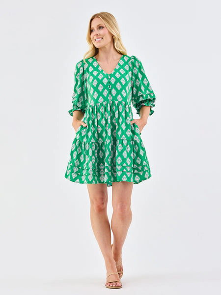 Raya Dress- Early Riser Green