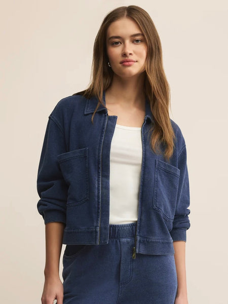 ZSupply Heritage Knit Denim Jacket - Indigo