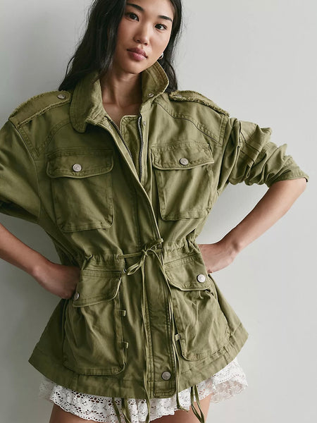 Free People Marlow Surplus Jacket - Olivine
