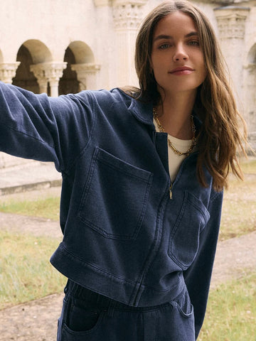 ZSupply Heritage Knit Denim Jacket - Indigo