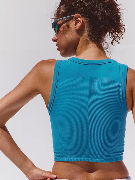 Free People Free Throw Muscle Tank - Celestial Blue