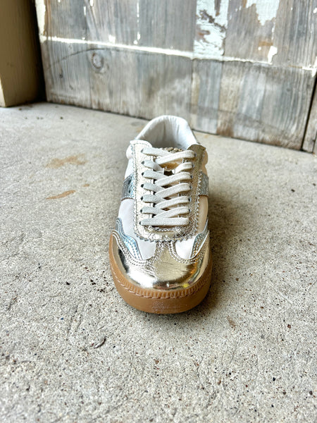 Notice Leather Sneaker - Gold/Silver
