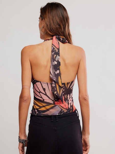 Free People Butterfly Effect Halter - Terra Cotta