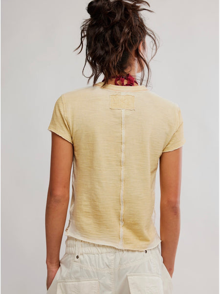 Free People Wall Flower Tee - Washed Tea Combo