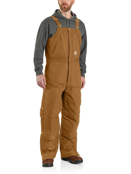 Carhartt Firm Duck Insulated Bib Overall - Carhartt Brown