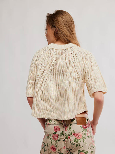 Free People Amy Sweater Tee - Whispering White