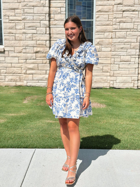 Josefine Floral Dress - Blue