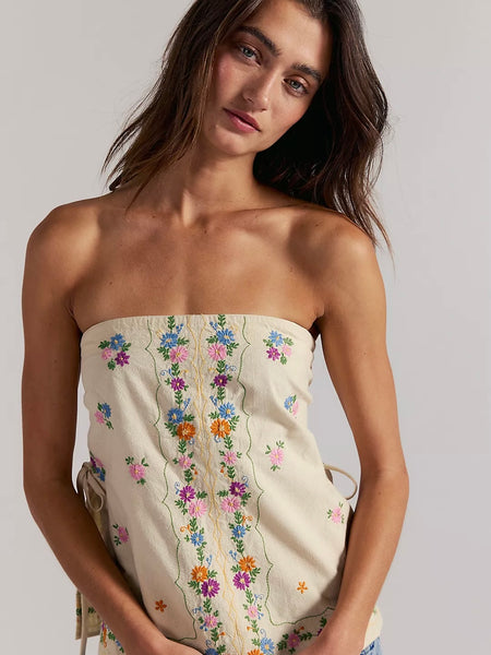 Free People Doily Days Tube Top - Cream Combo