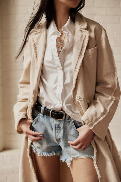 Free People Now Or Never Denim Shorts- Well Worn