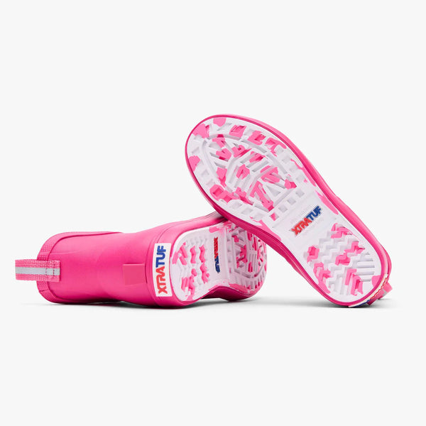 XtraTuf Kids’ Ankle Deck Boot - Neon Pink