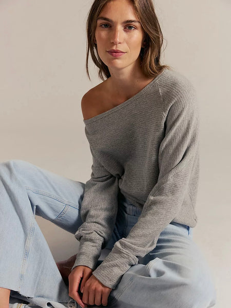 Free People Jess Long Sleeve - Heather Grey