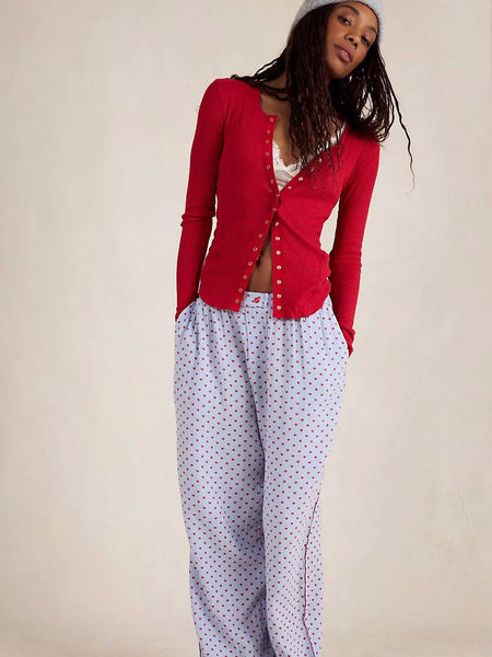 Free People Be Mine Pants - Blue Combo