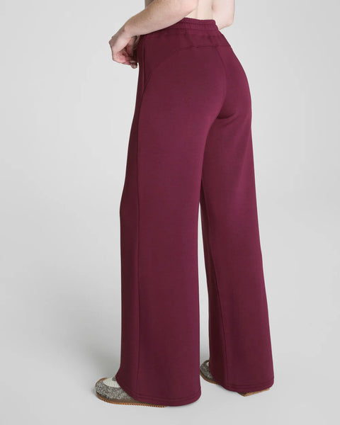 SPANX Air Essentials Wide Leg Pant - Plum Berry