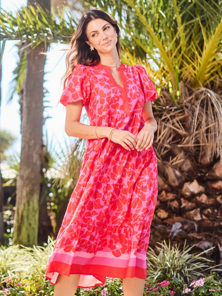 Kinsley Dress- Garden Samba Pink