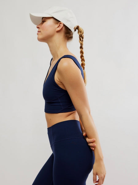 Free People Never Better Cropped Cami - Midnight Navy