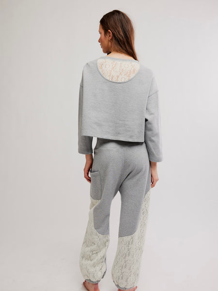 Free People Sunday Best Lounge Set - Heather Grey