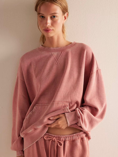 Free People Slow It Down Pullover - Rose Dawn