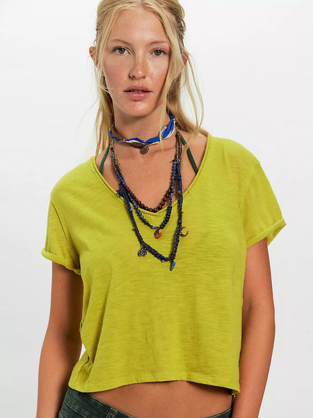Free People Take 2 Tee - Warm Olive