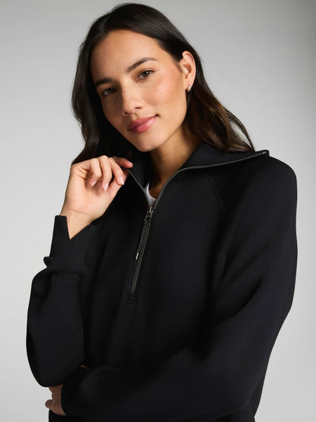 SPANX AirEssential Half Zip - Very Black