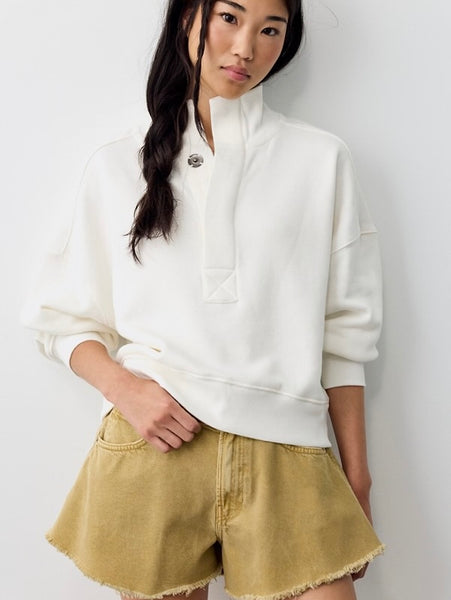 Free People Timeless Pullover - Clean Ivory