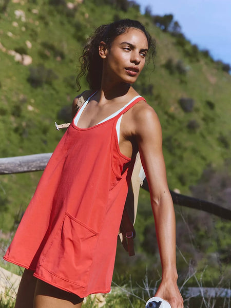 Free People Hot Shot Mini Dress - Grapefruit