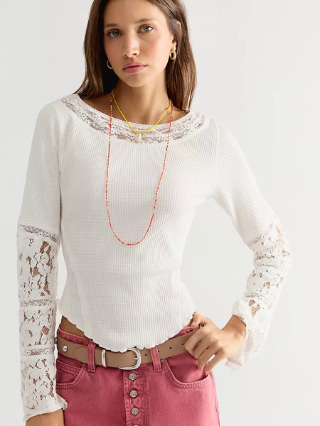 Free People Amber Lace Cuff - White