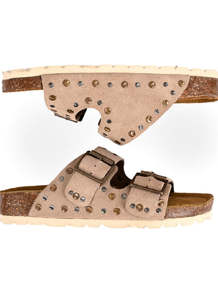 Road Maze Slide Ons- Cream Suede